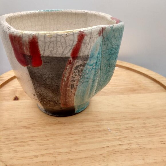 Segal Signed Pottery Bowl/Cup green/brown MCM look - Picture 8 of 15